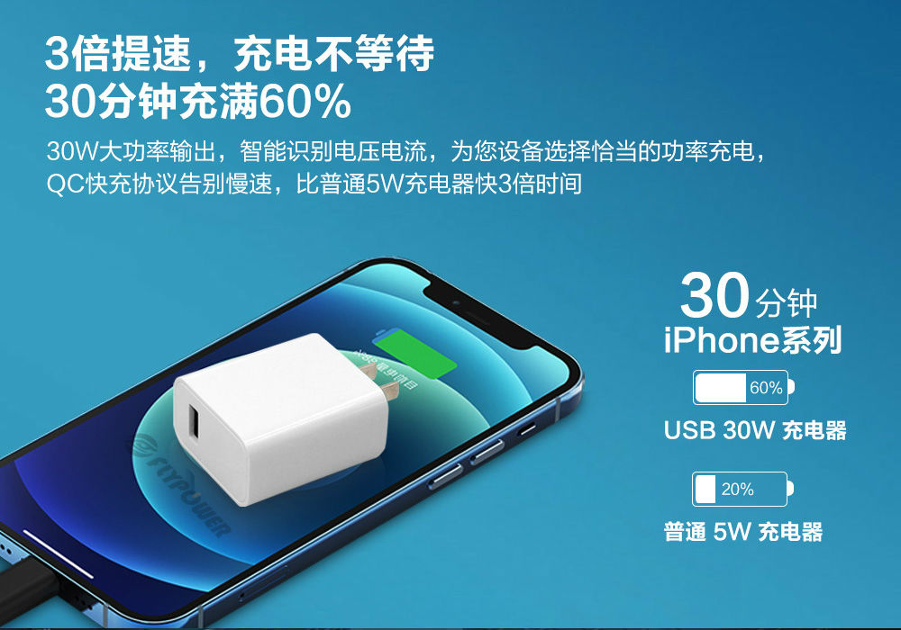 30W快充充电器
